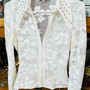 White Lace Women's Top with design